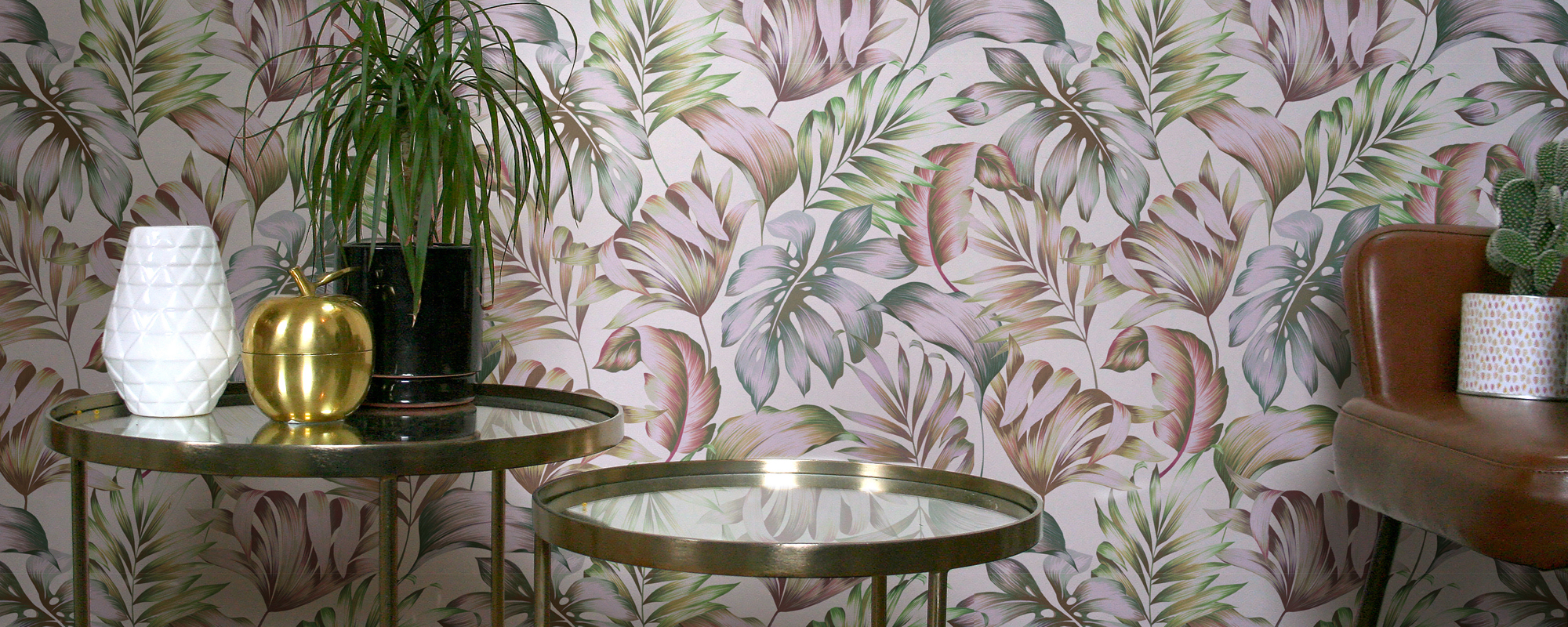 Tropical design wallpaper light background