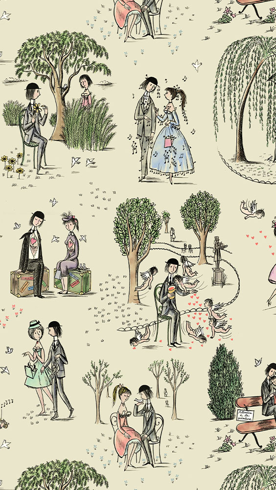 その他 Les amoureux de PEYNET Peynet's Lovers - Colorized | Wallpaper |