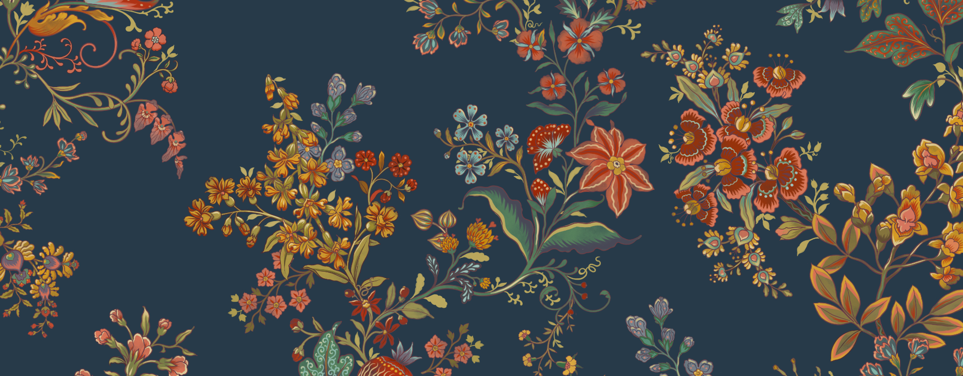 flowers on a blue background